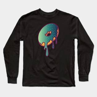 Dripping Galaxy Donut (Green) Long Sleeve T-Shirt